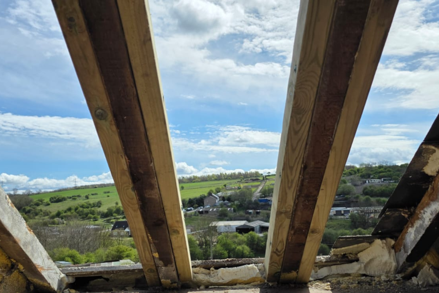 Roof repairs and insulation removal